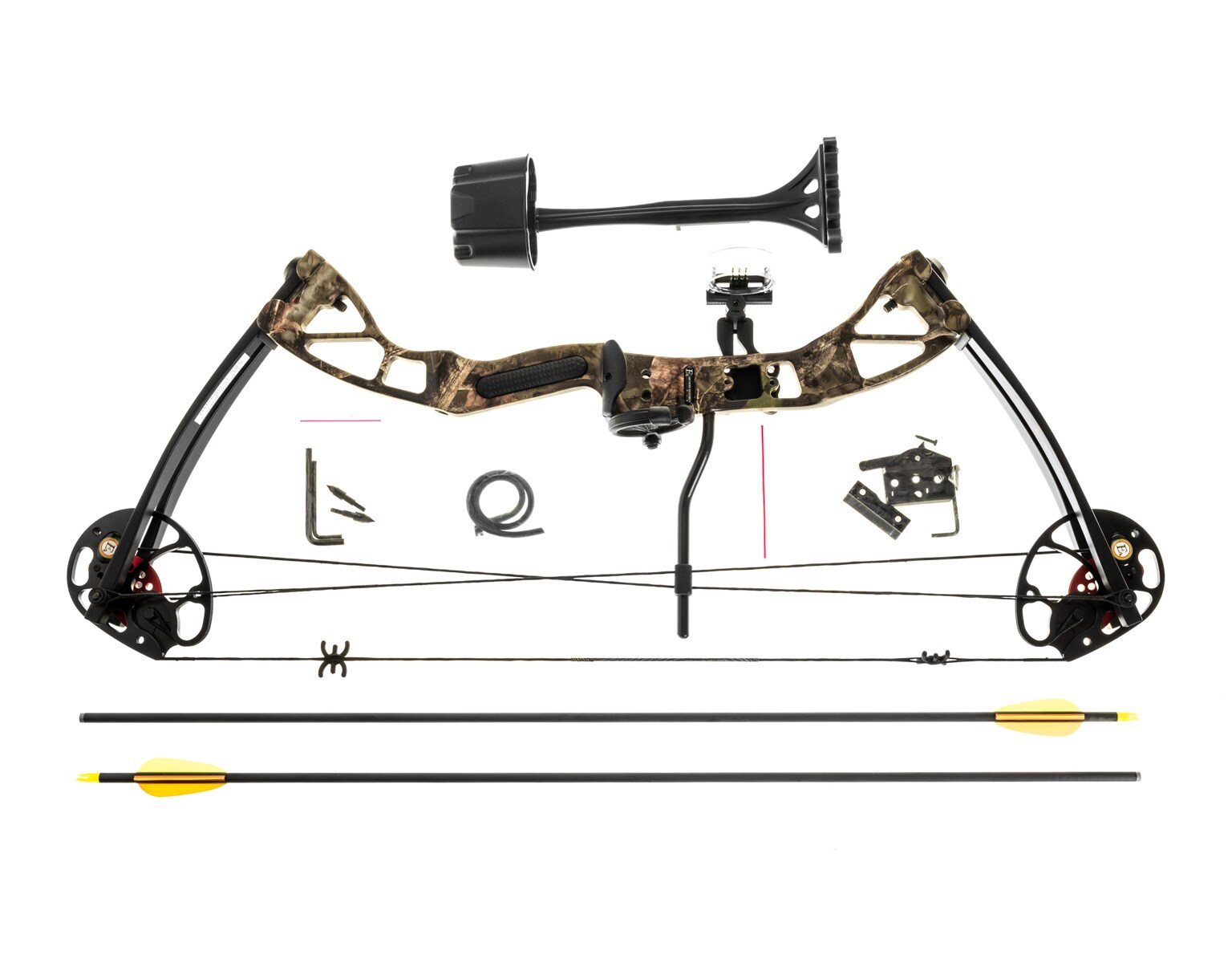 Poe Lang Rex Quad Compound Bow - Camo - Set