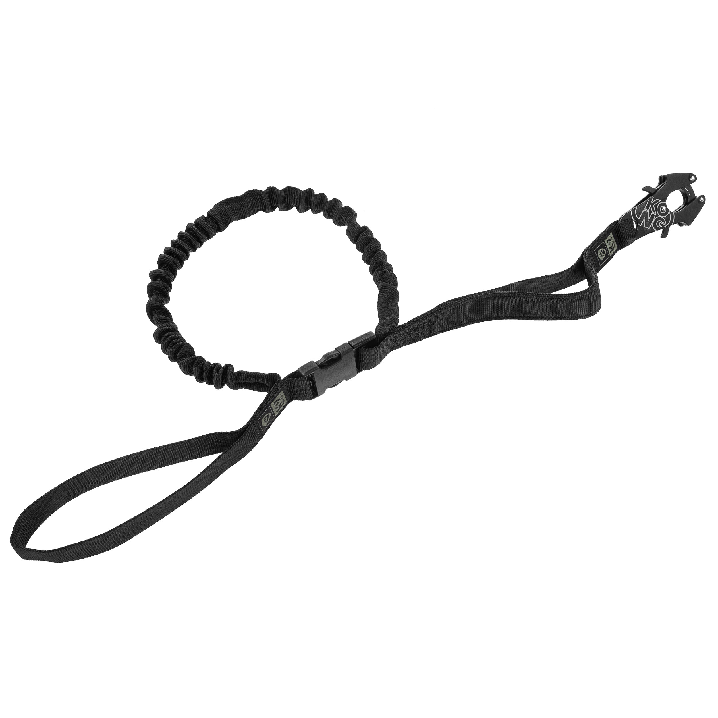 K9 Thorn Kong Frog Leash with shock absorber black - 272 cm