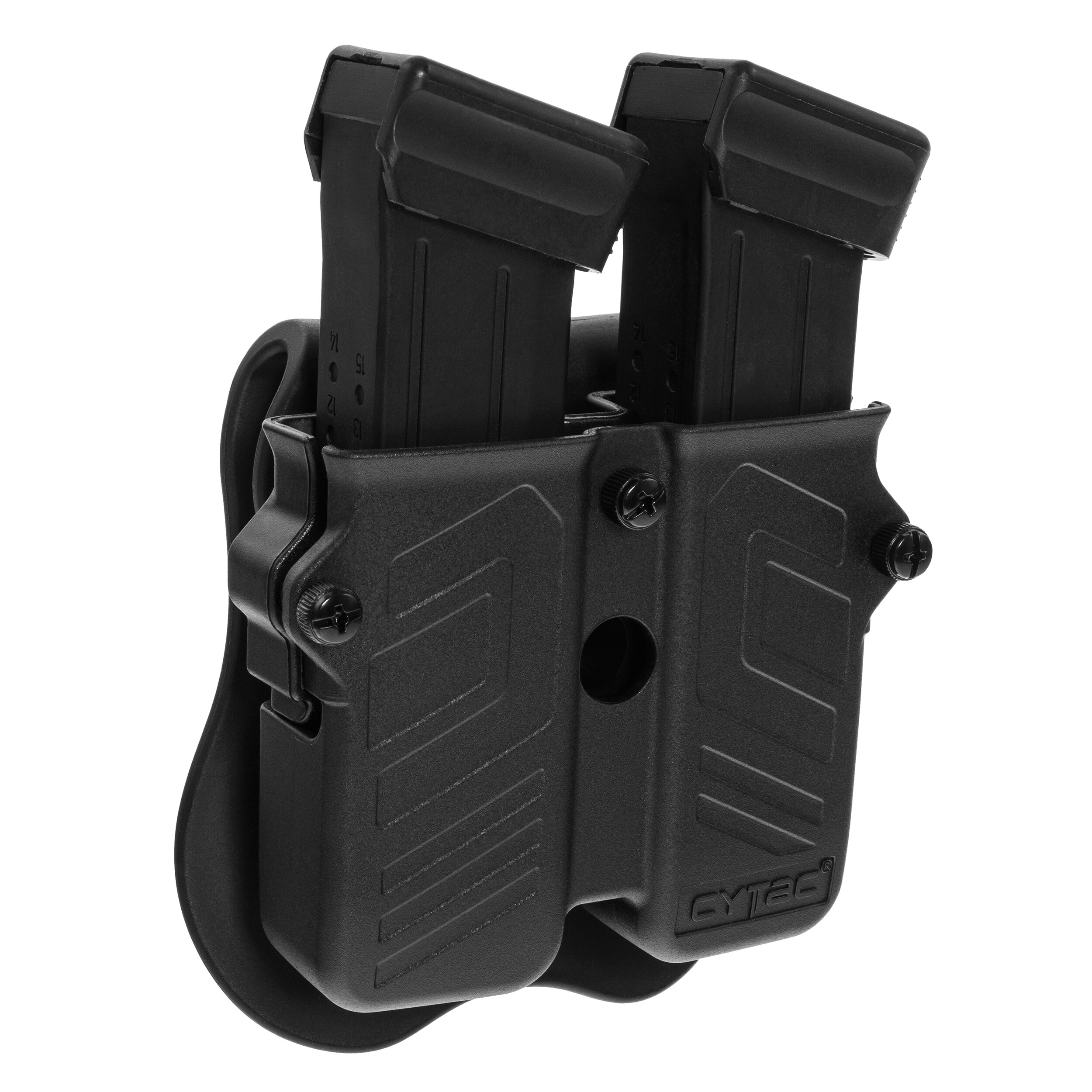 Cytac Universal Double Pouch for smaller magazines with paddle - Black