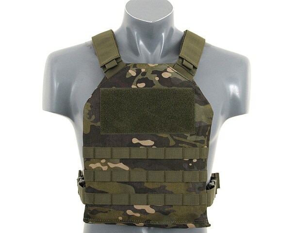 8Fields Simple Plate Carrier Tactical Vest - Arid MC Tropic Camo