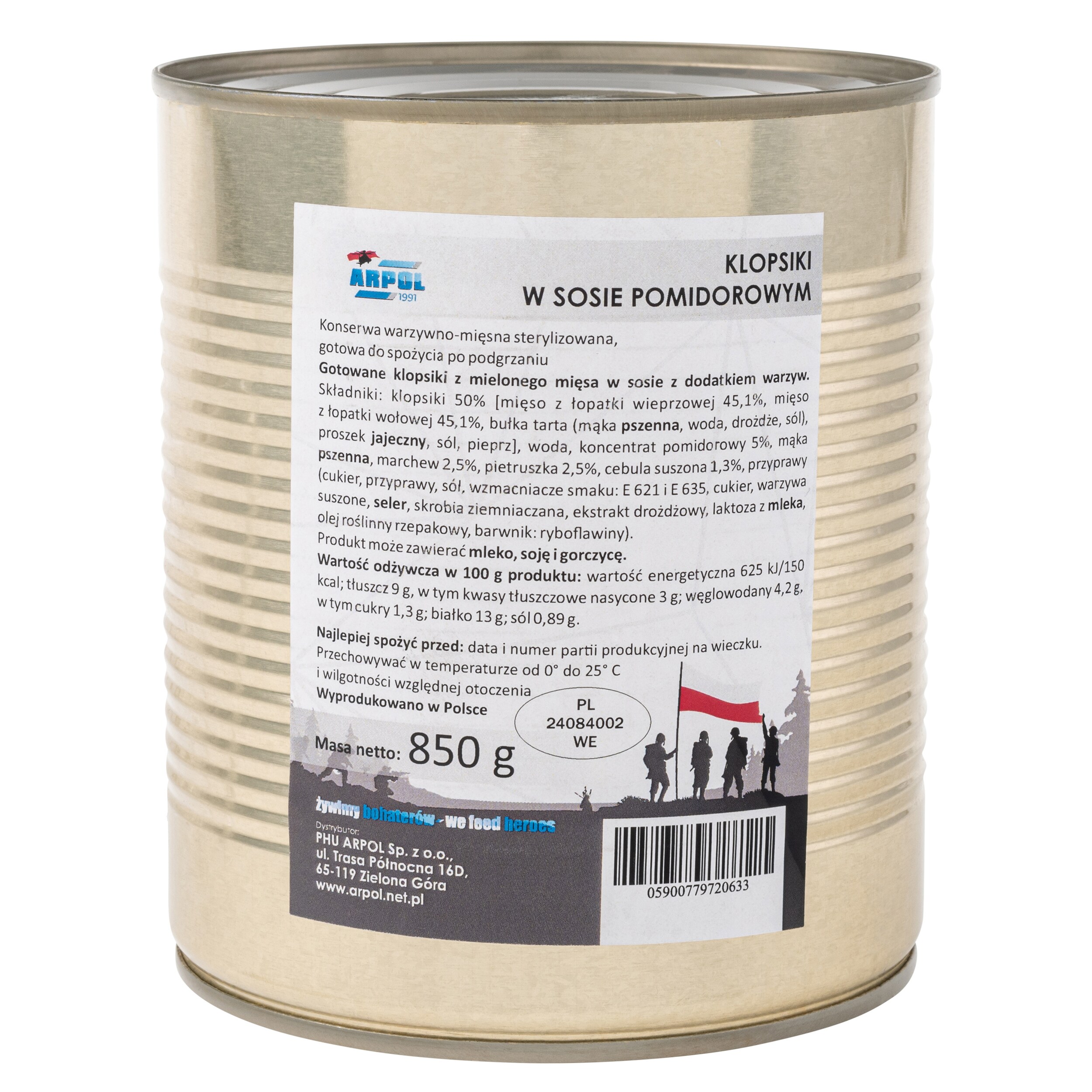 Arpol Canned Food - Meatloaves in tomato sauce 850 g