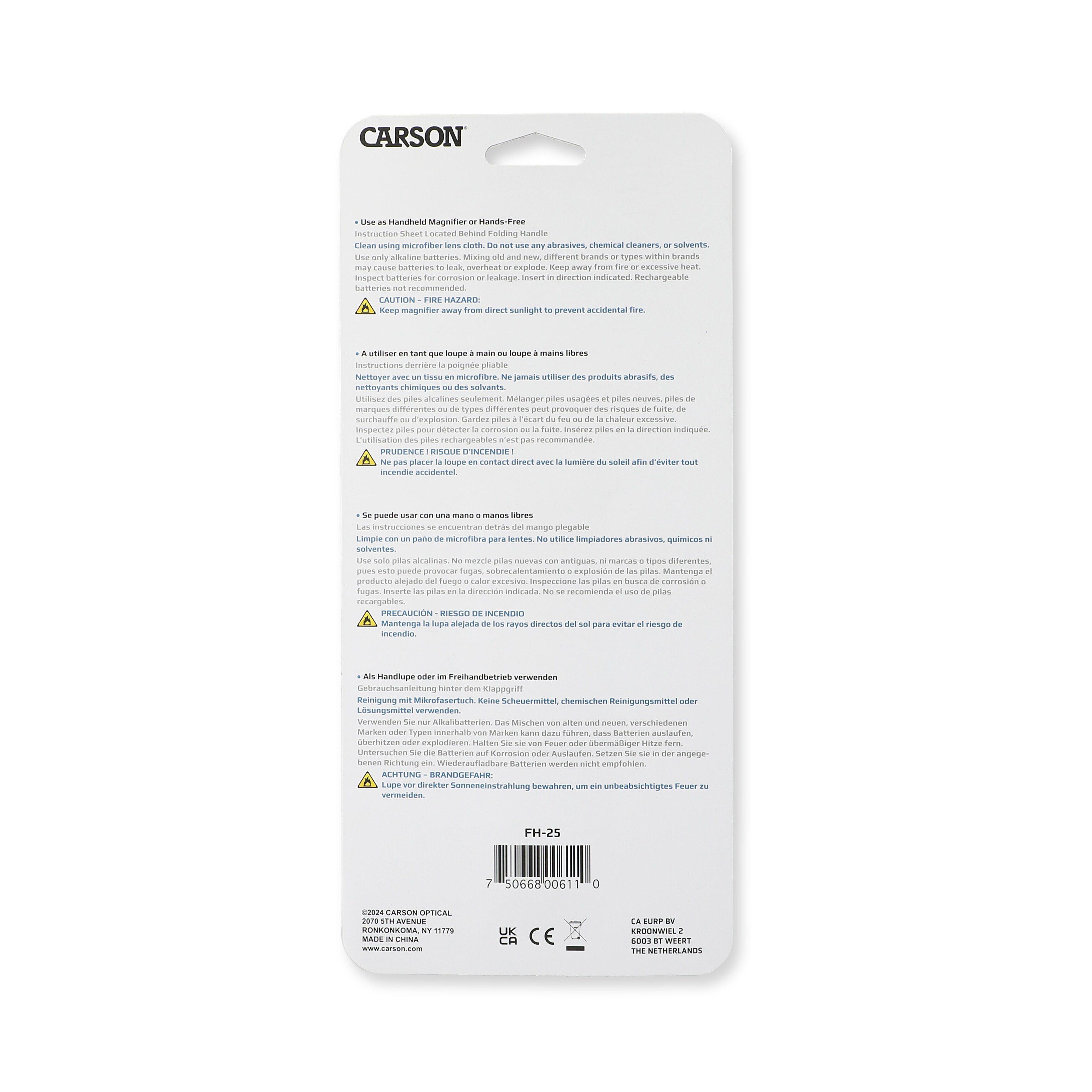 Carson FreeHand 2,5x / 5,5x Magnifier