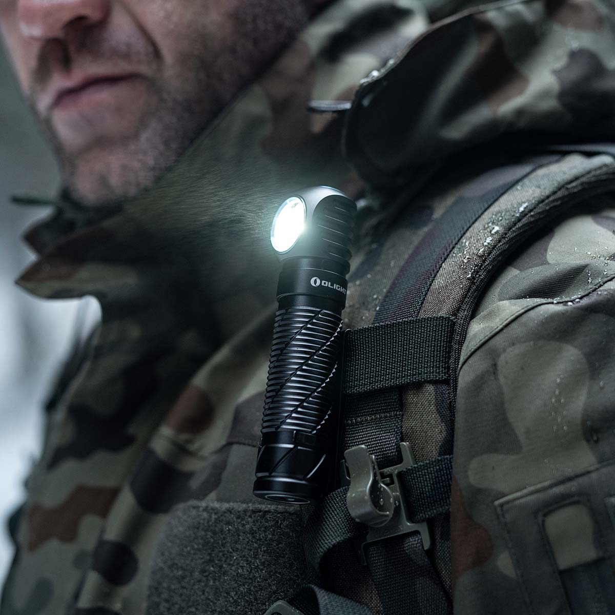 Olight Perun 2 Cool White Kit Head and Angle Flashlight Black with headband - 2500 lumens