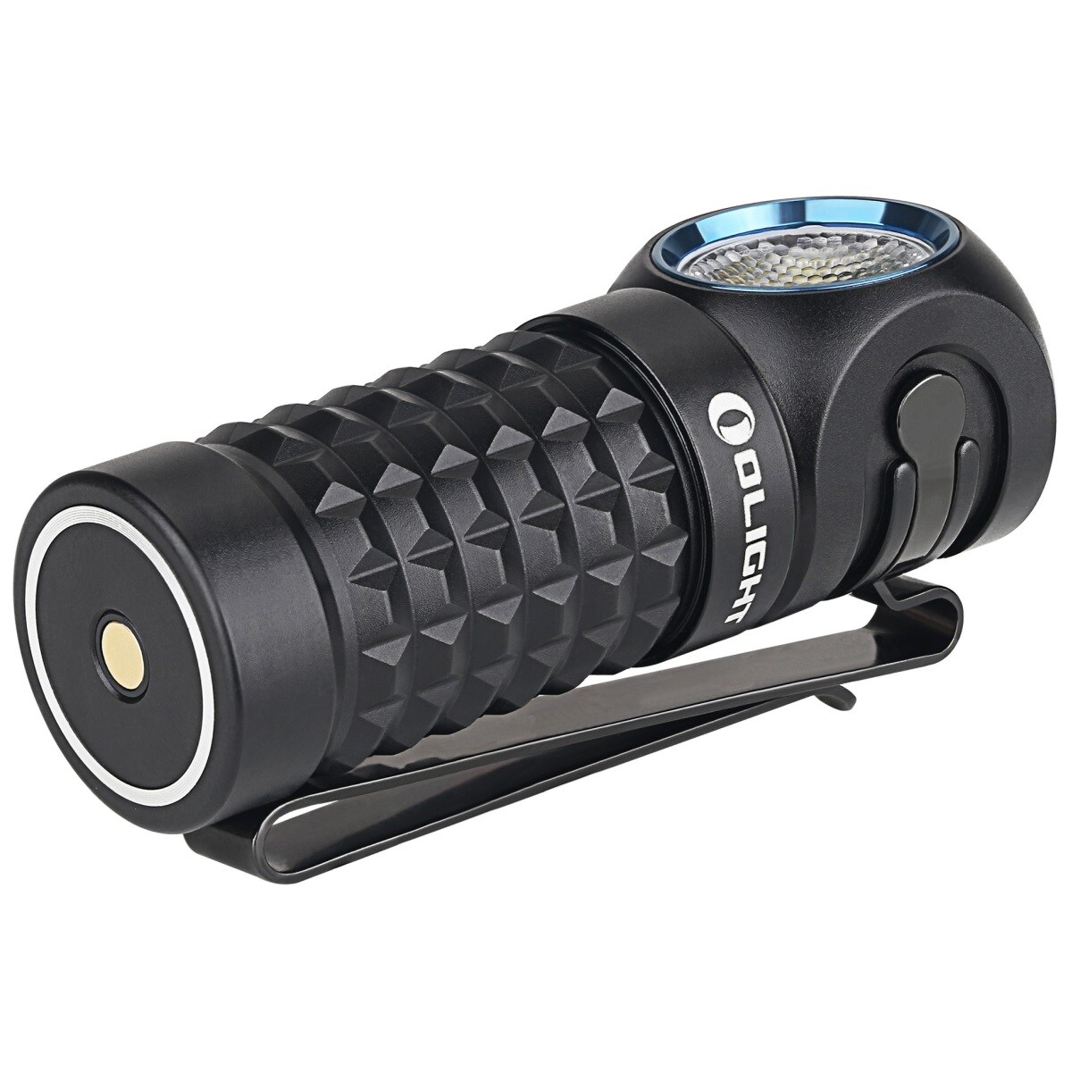 Olight Perun Mini CW Tactical Angled Flashlight Black with headband - 1000 lumens