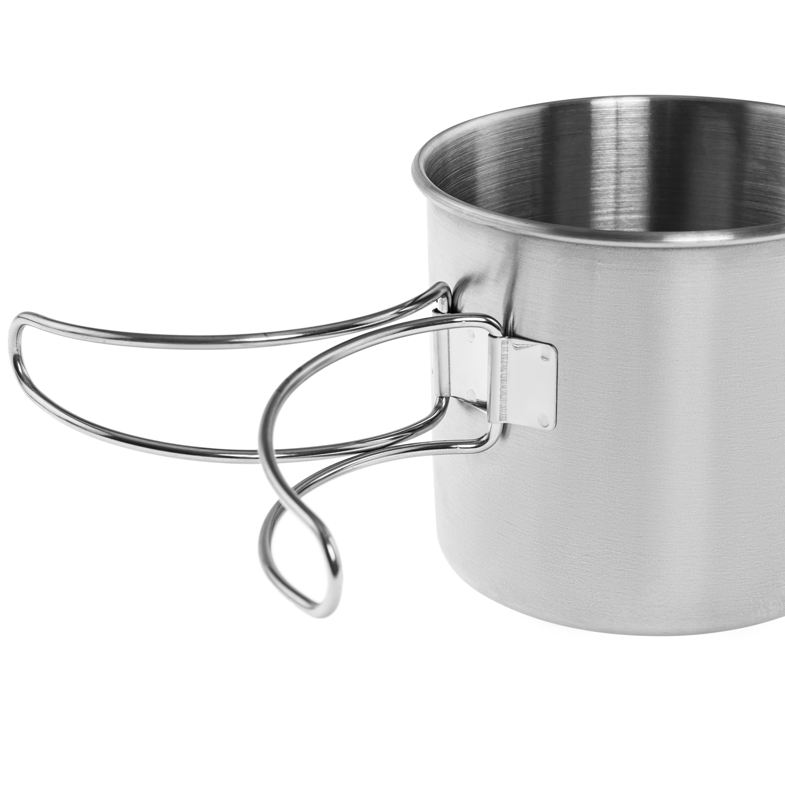 Mil-Tec Steel mug with folding handle 600 ml