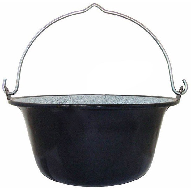 Hungarian field enameled cauldron MFH 14L Black