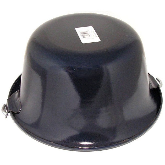 Hungarian field enameled cauldron MFH 14L Black