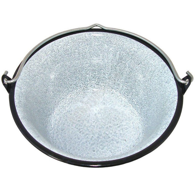 Hungarian field enameled cauldron MFH 14L Black