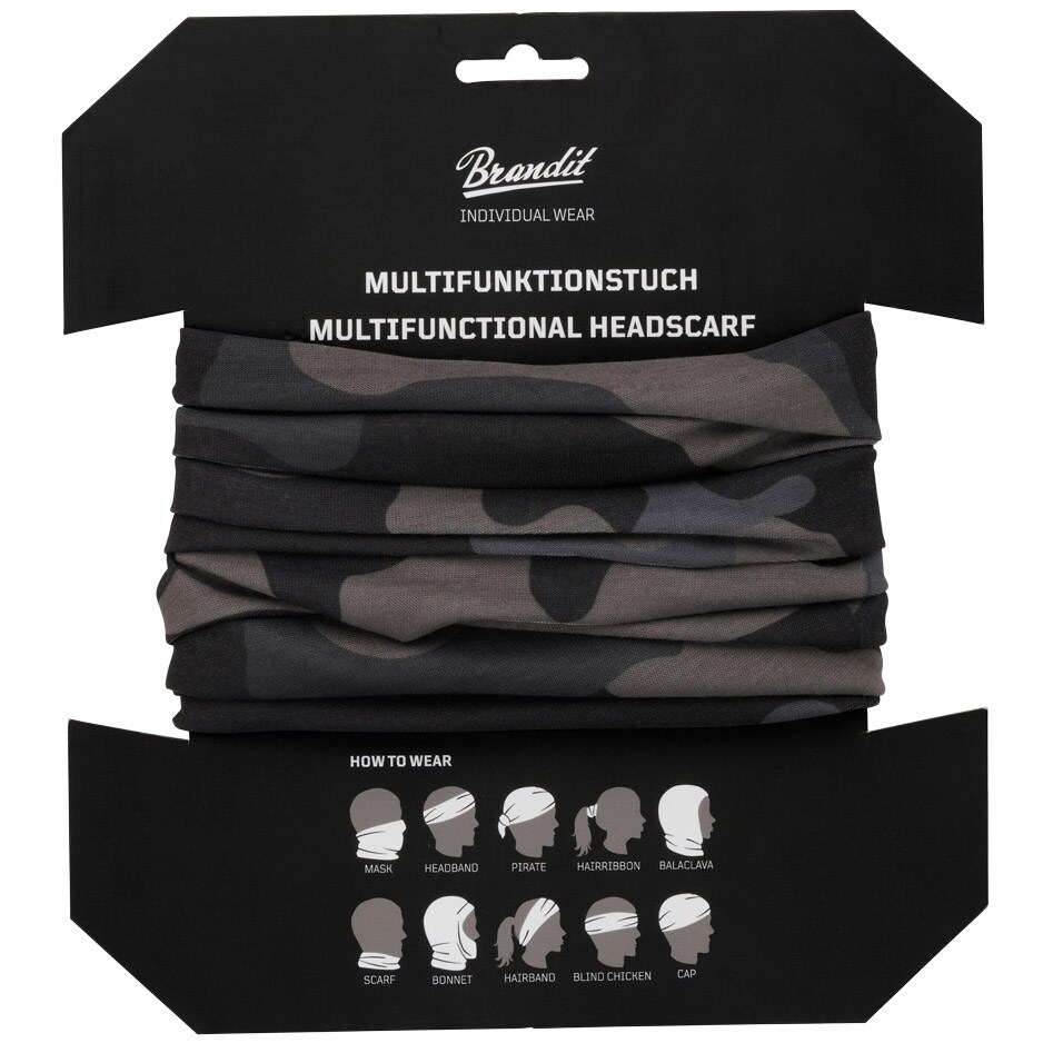 Brandit Multifunctional Headwear - Dark Camo