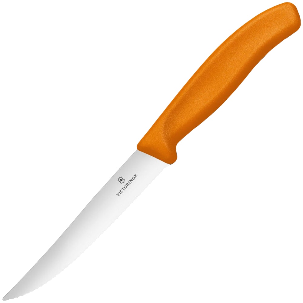 Victorinox Swiss Classic Gourmet Kitchen Knife Orange 12 cm - serrated with a pointed tip
