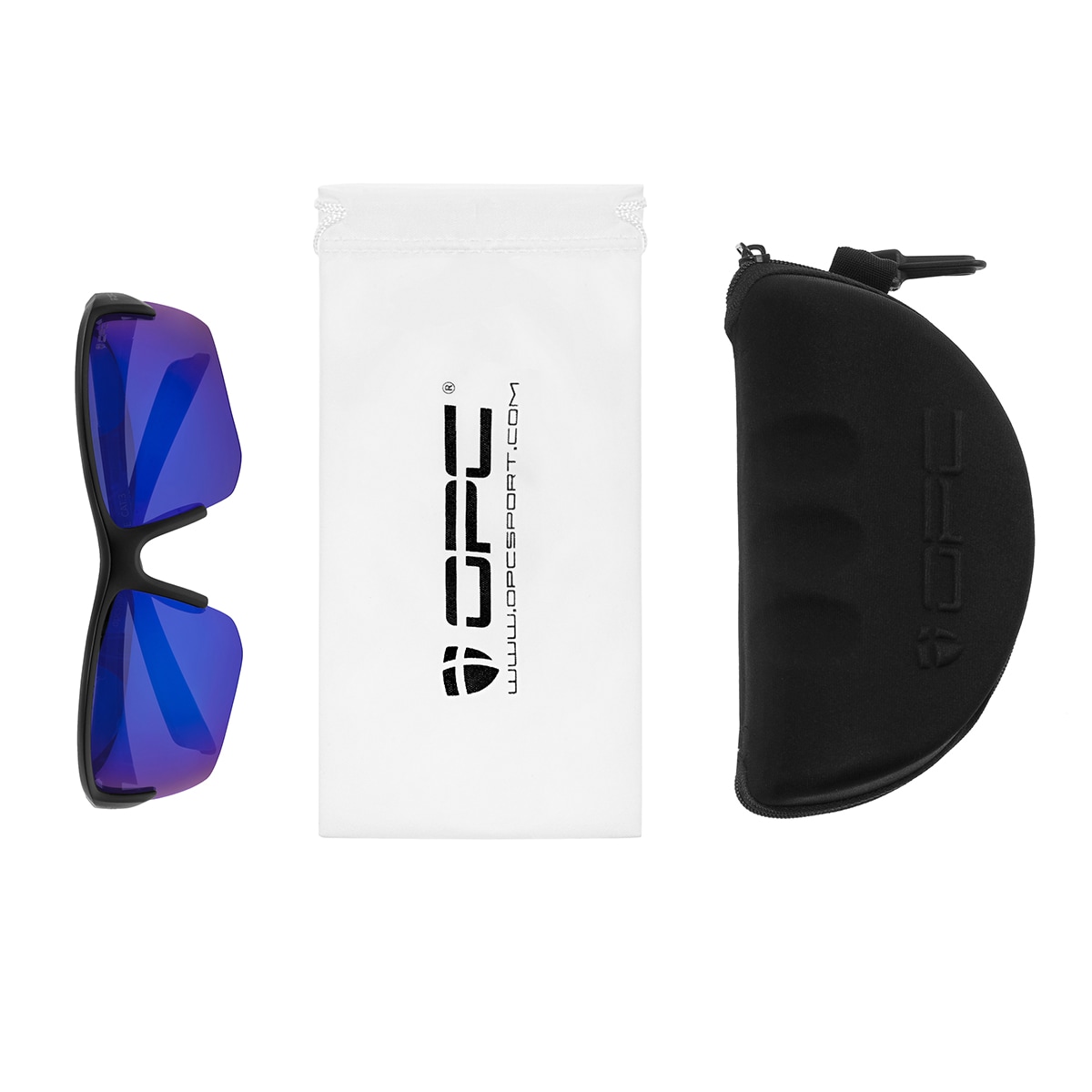 OPC Extreme San Salvo Sunglasses with Polarization - Matt Black/Blue Revo