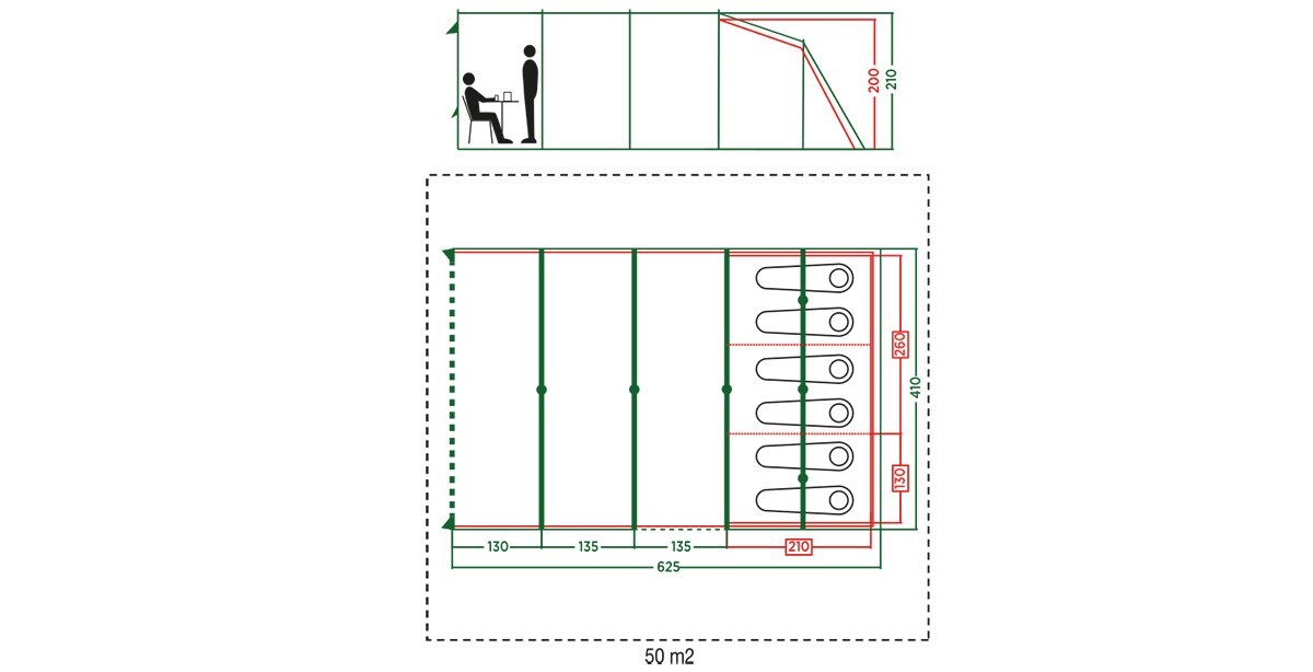 Coleman Vail Long 6 person tent