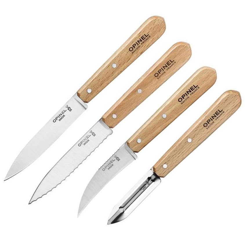 Opinel Essentials Natural Box Set of Kitchen Knives
