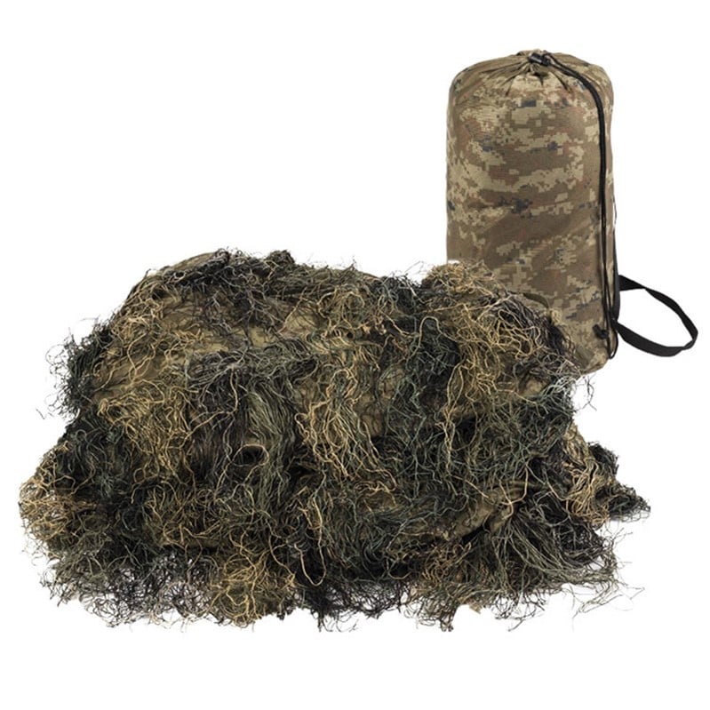 Mil-Tec Ghillie Cover Anti Fire Camouflage Net 140x100 cm - Woodland