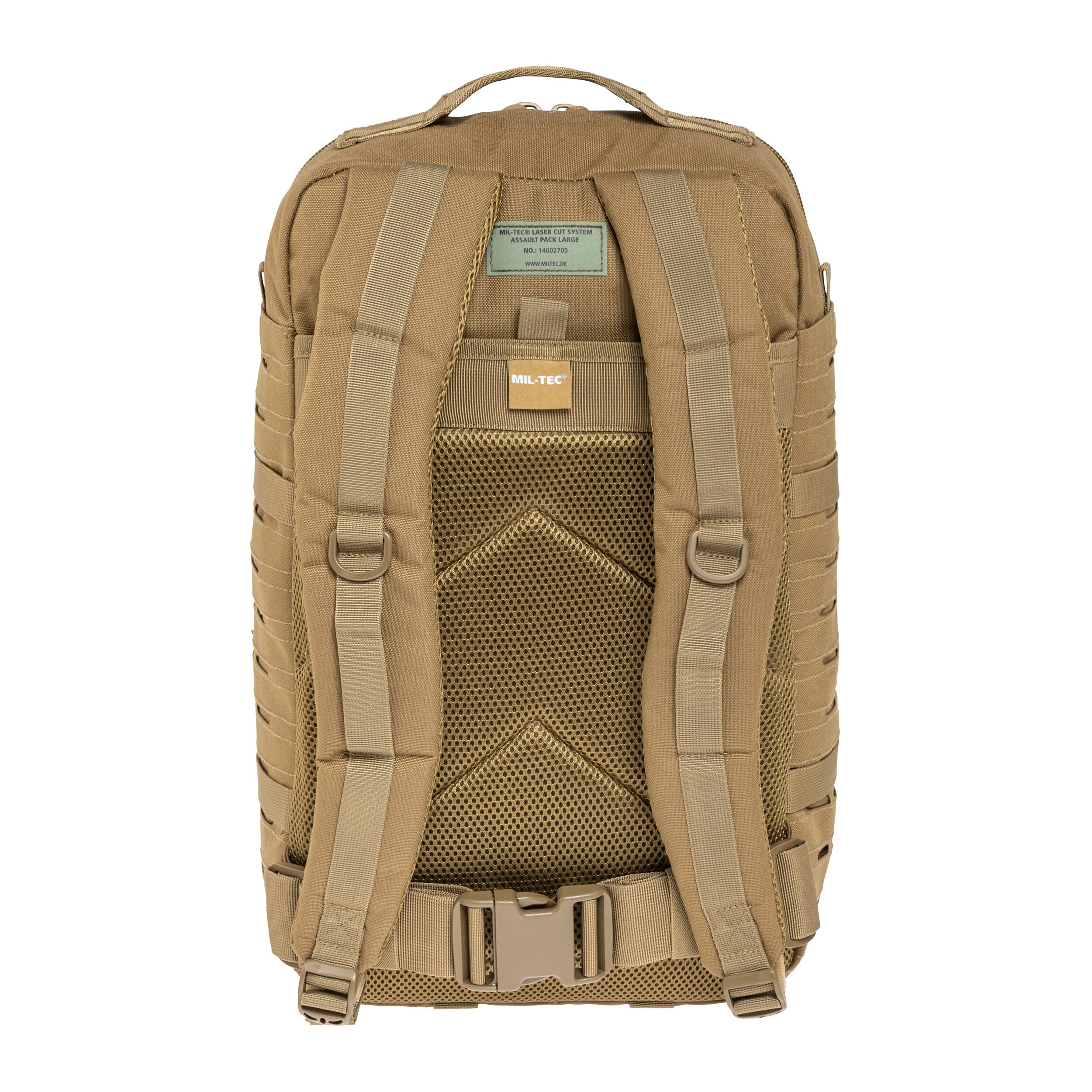 Mil-Tec Assault Pack Laser Cut Large Backpack 36 l - Coyote Tan