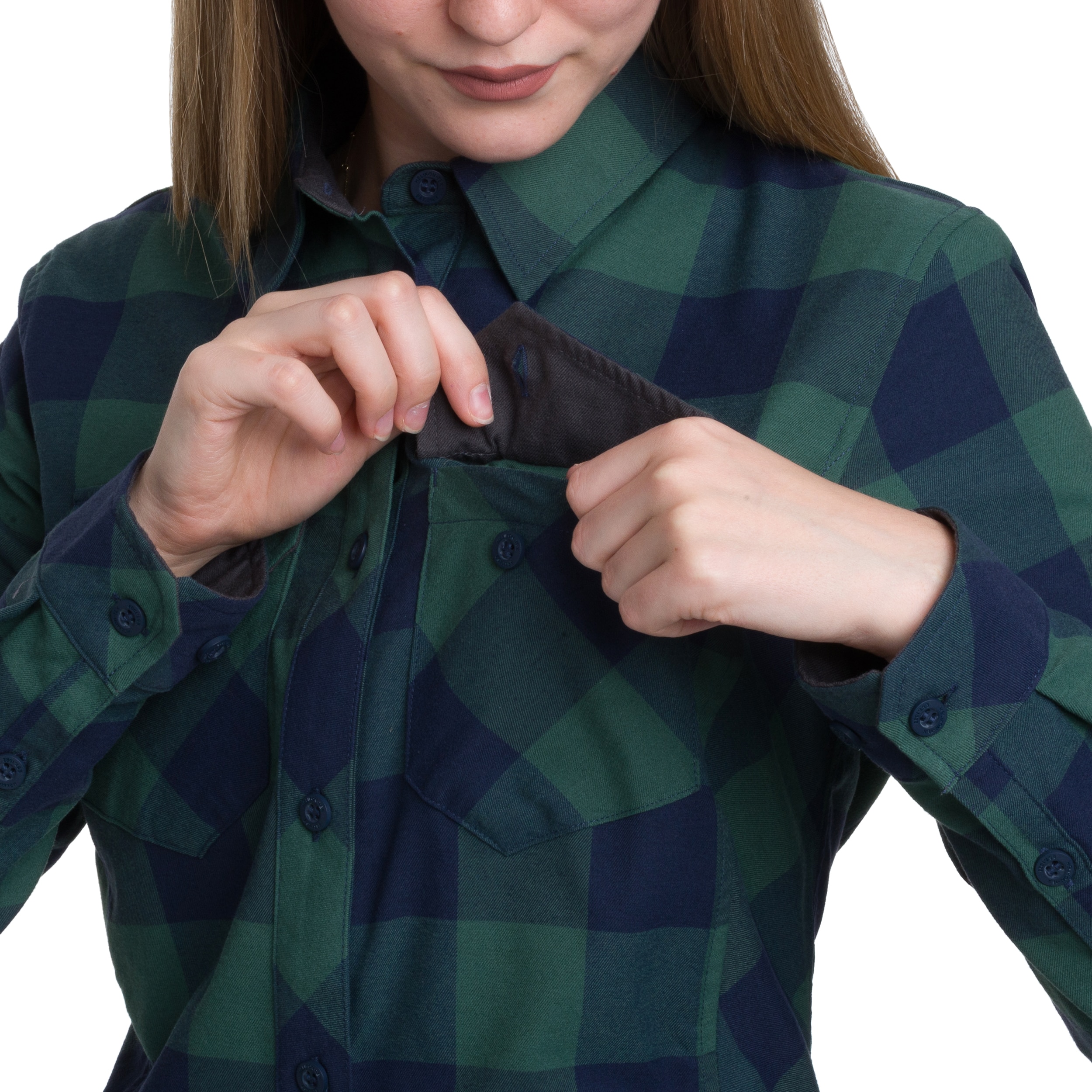 Helikon Marigold Women's Shirt - Moss Green Checkered