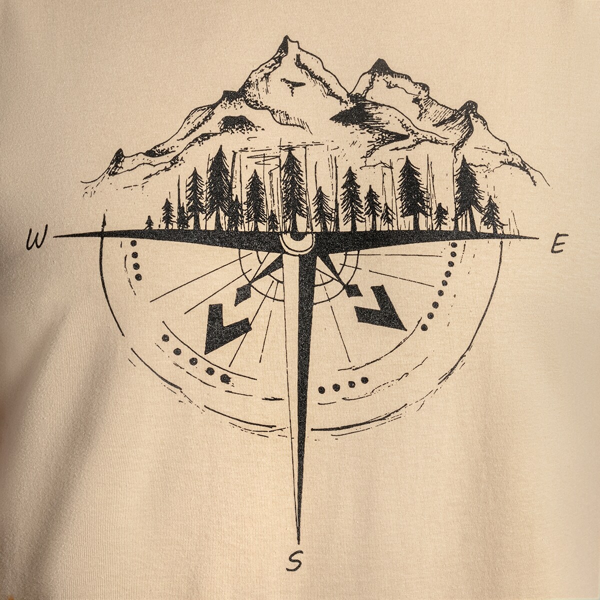 TigerWood Wind Rose T-shirt - Sand