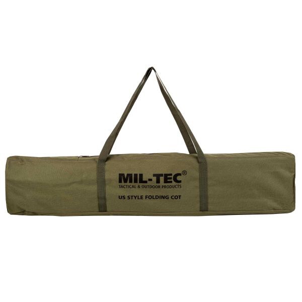 Mil-Tec Reinforced Folding Field Bed Olive - 190 x 65 cm