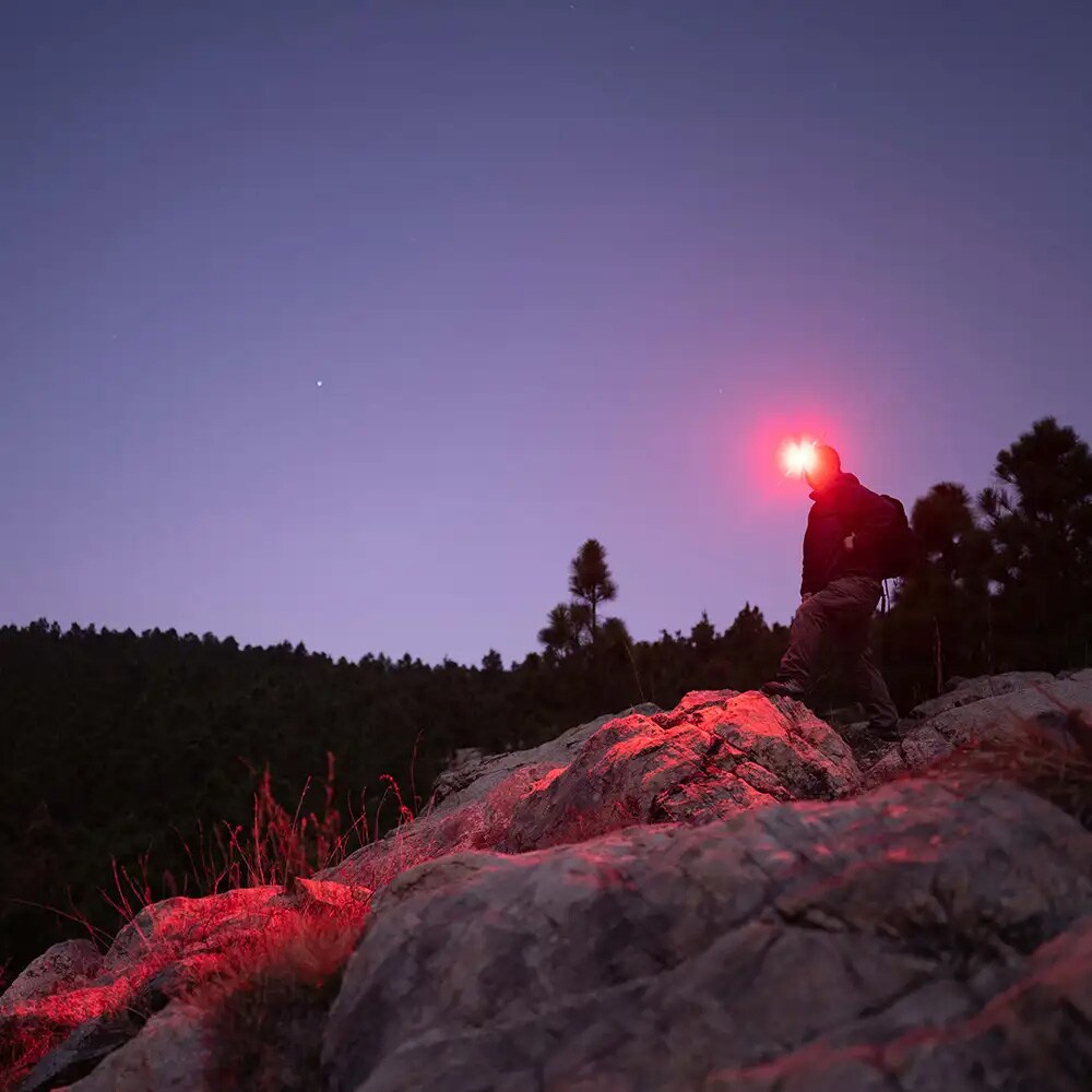 Olight Perun 2 Mini Cool White Blue Head and Angle Flashlight With Headband - 1100 lumens