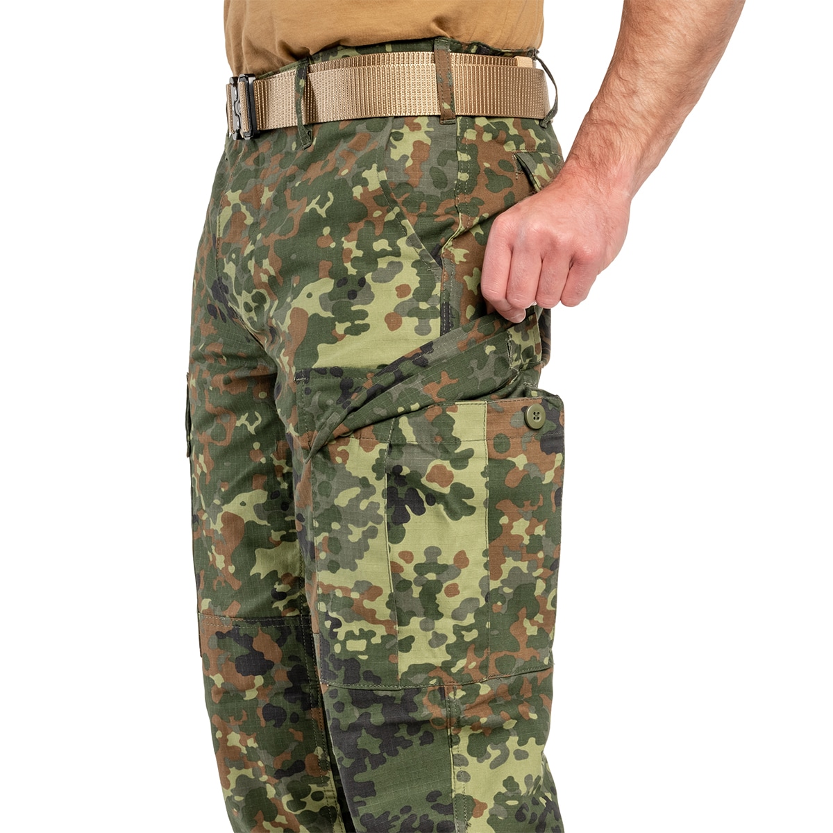 Mil-Tec Teesar Rip-Stop BDU Slim Fit Pants - Flecktarn