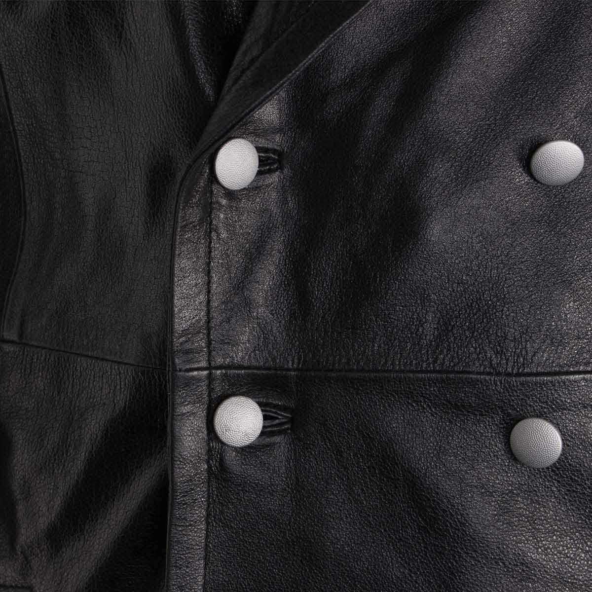 Mil-Tec officer leather coat - Black