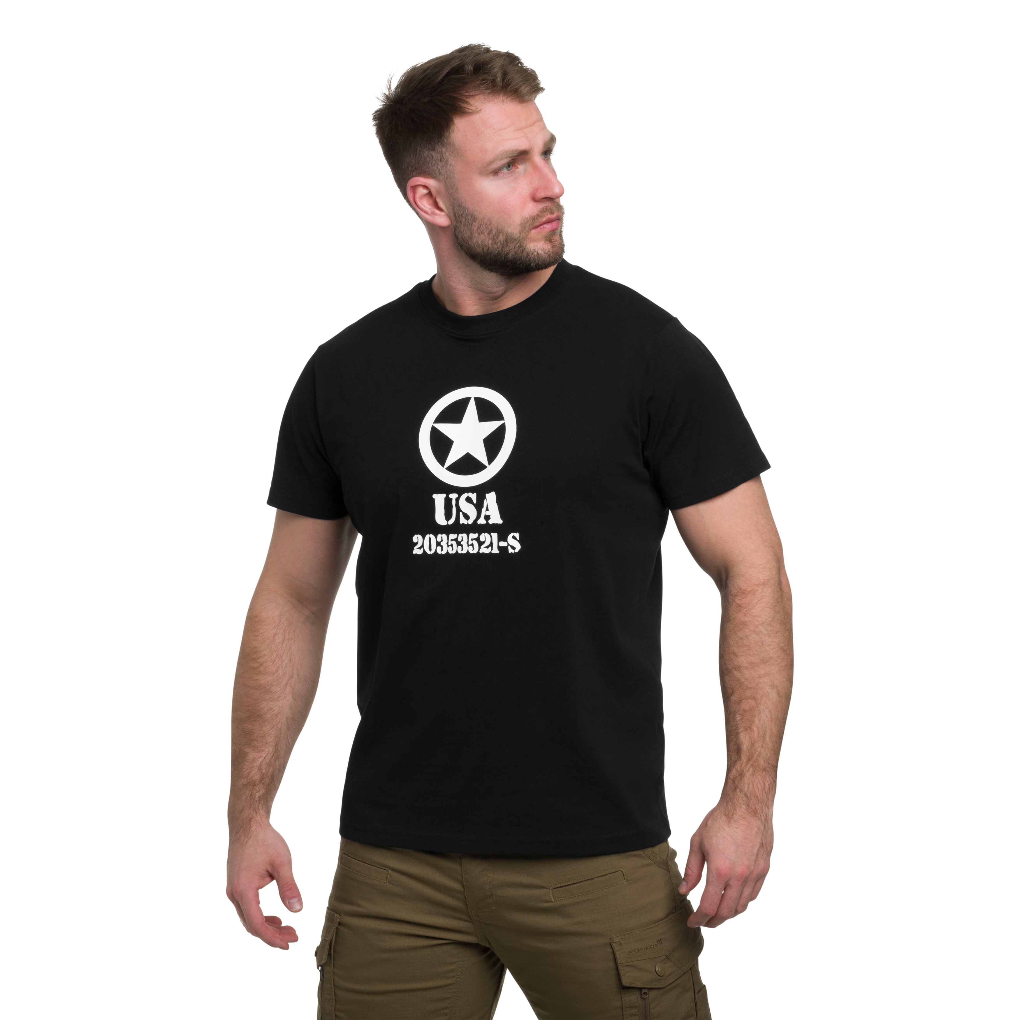 Mil-Tec Allied Star T-Shirt - Black