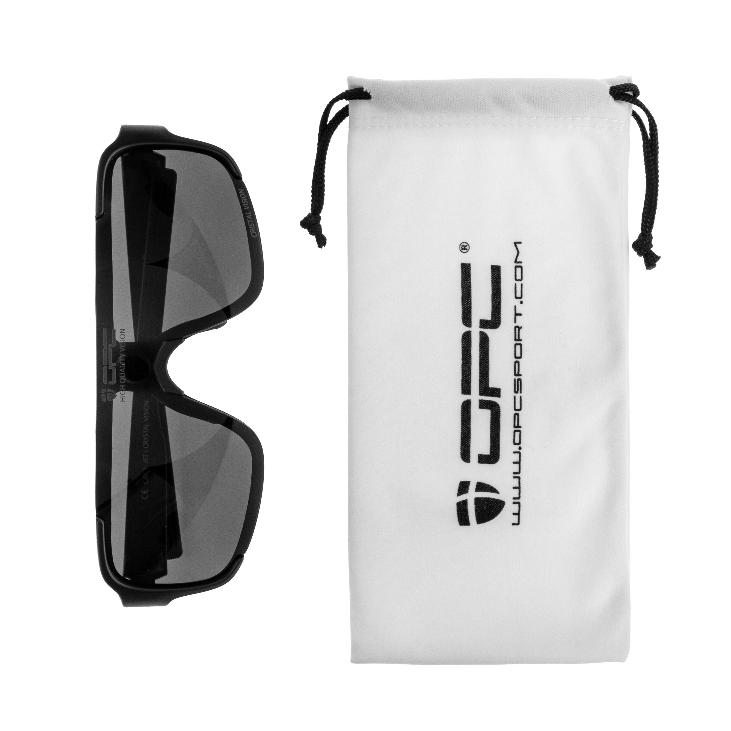 OPC All Round Jet I Crystal Vision Sunglasses - Matt Black