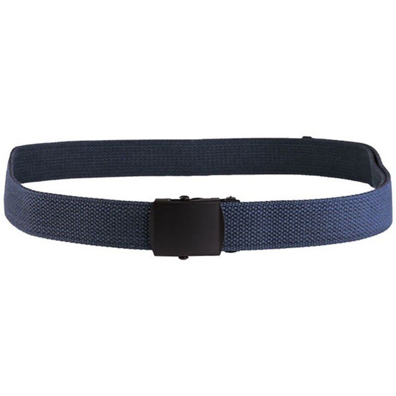 Mil-Tec Cotton Belt Black Buckle - Dark Blue