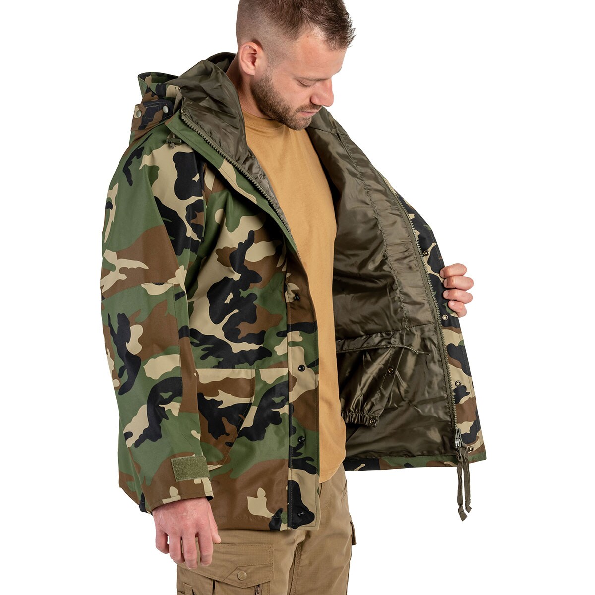 Mil-Tec Wet Weather 3-Layer Laminate Waterproof Jacket - Woodland