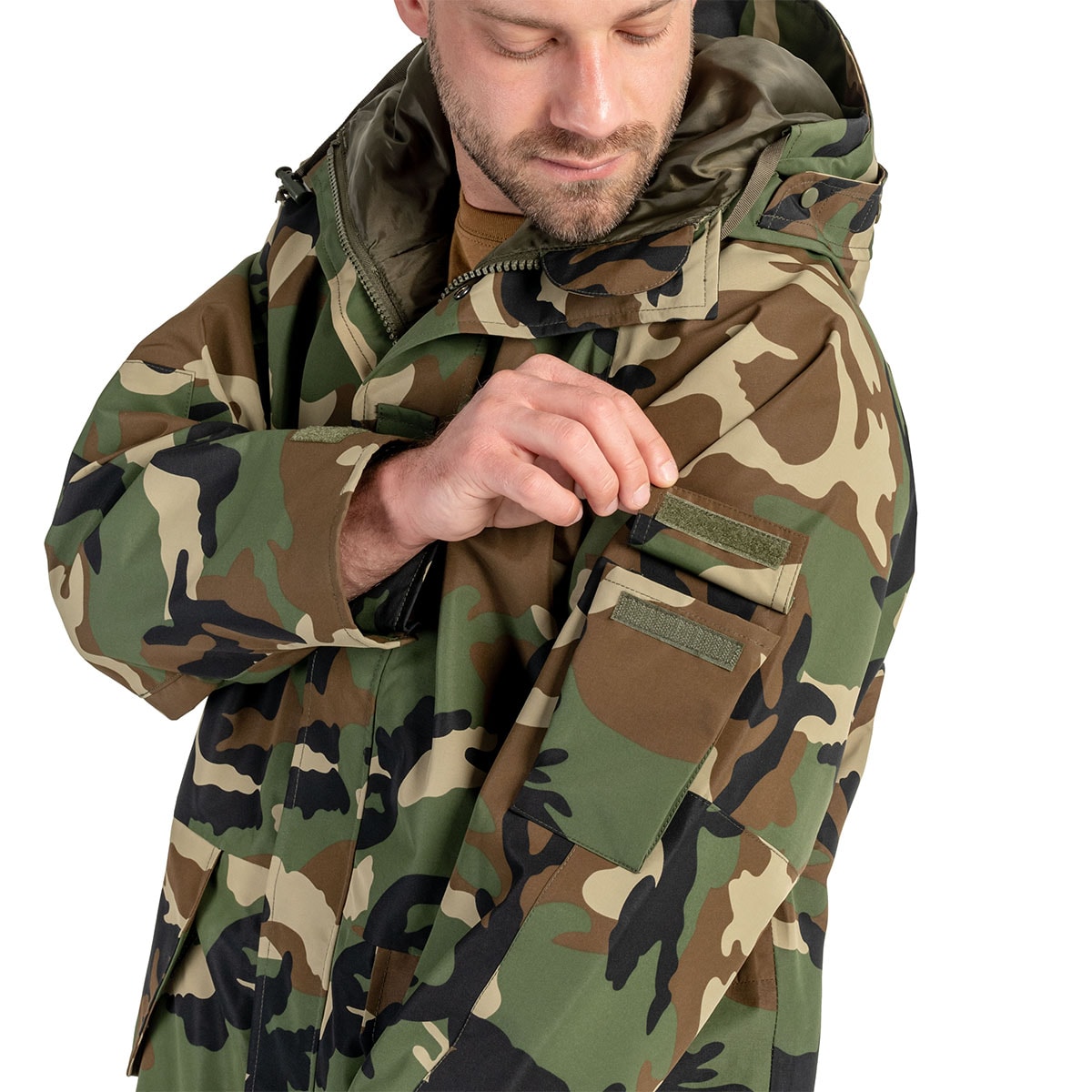 Mil-Tec Wet Weather 3-Layer Laminate Waterproof Jacket - Woodland