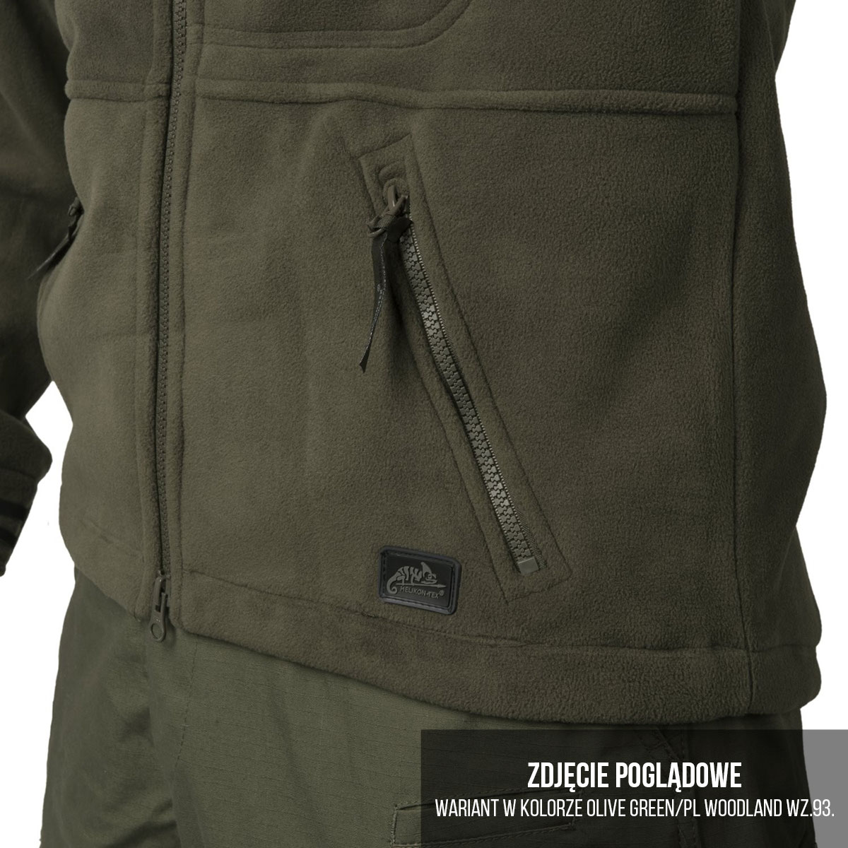 Helikon Infantry Fleece - Black/ wz.93 Pantera PL Woodland