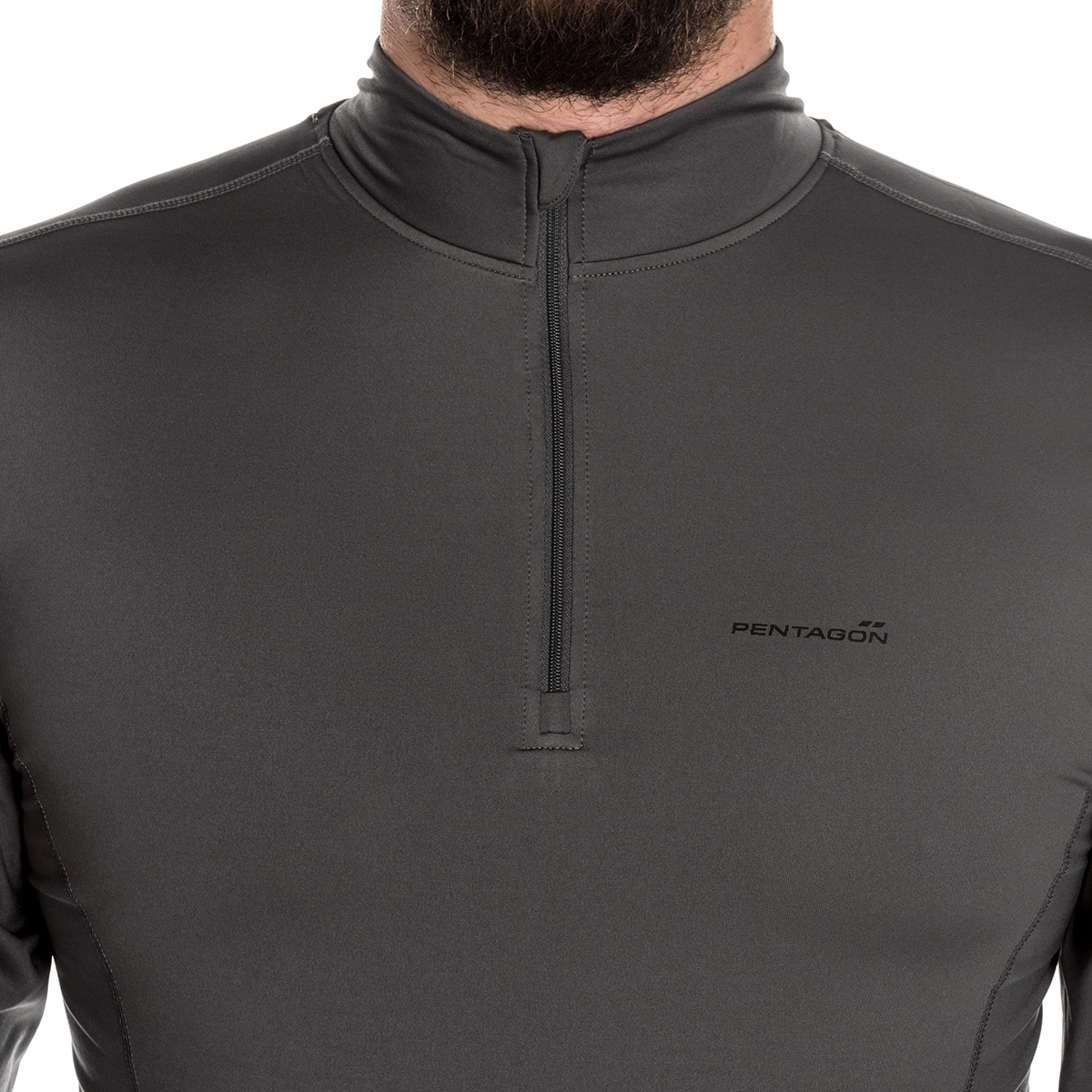 Pentagon Pindos 1/2 ZIP Thermoactive T-shirt - Wolf Grey