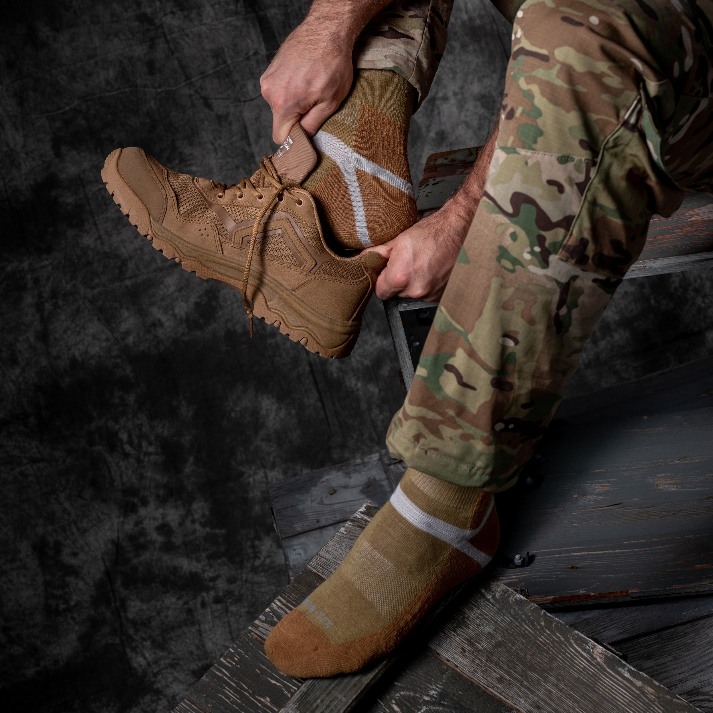 Helikon-Tex Meriono Socks - Olive Green/Coyote