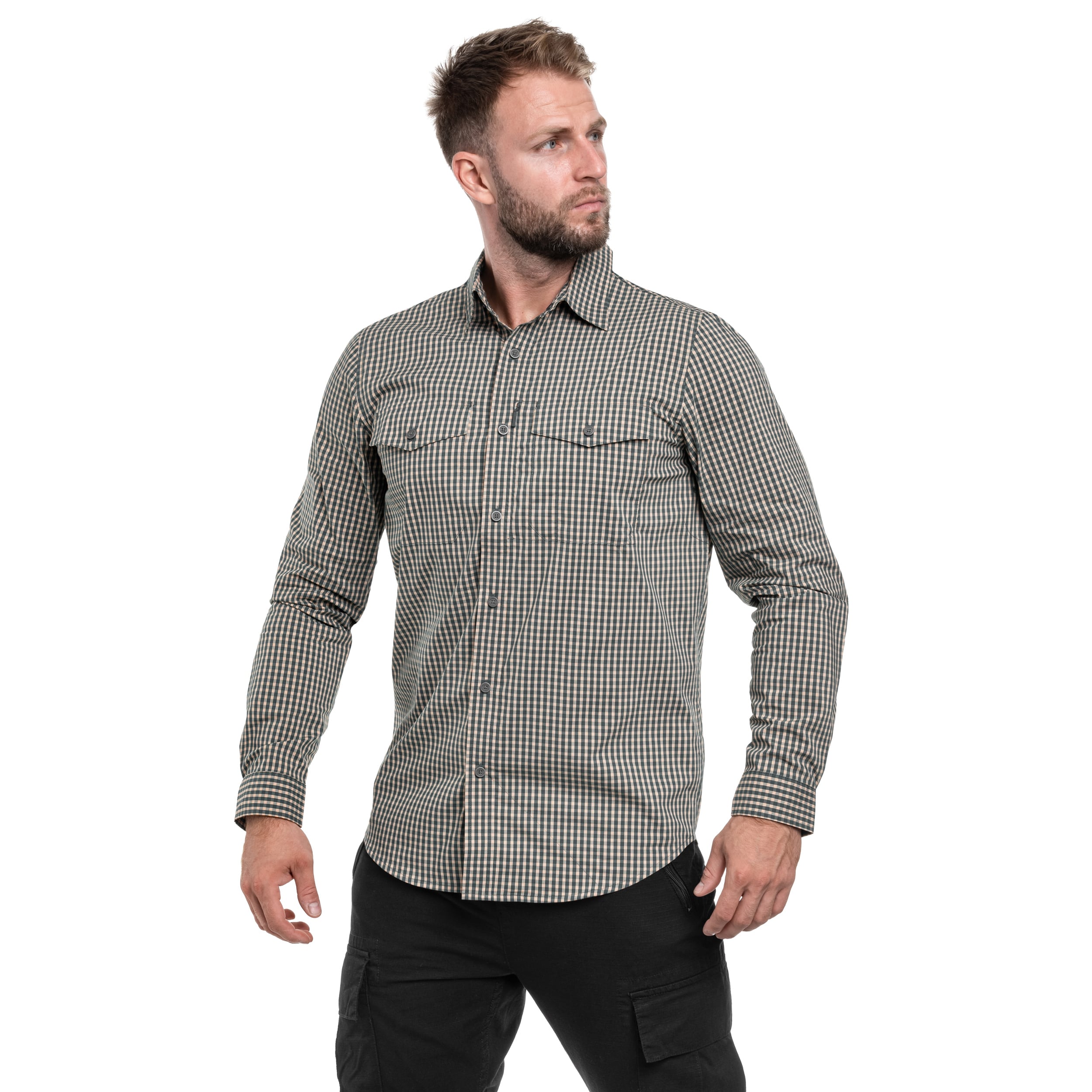 Helikon Covert Concealed Carry Shirt - Savage Green Checkered