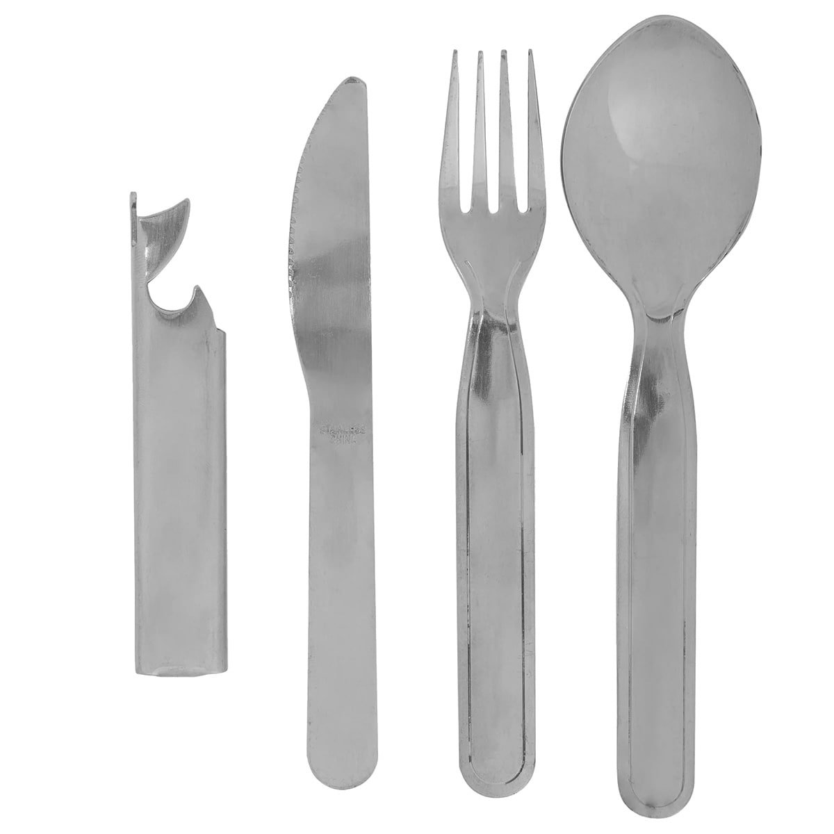 Highlander Forces Military Style Knife, Spoon, Fork Set