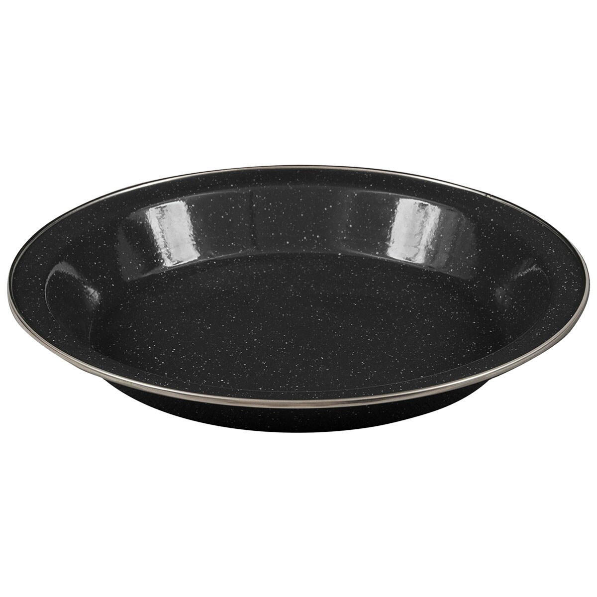 Highlander Outdoor Deluxe Steel Deep Plate - Black