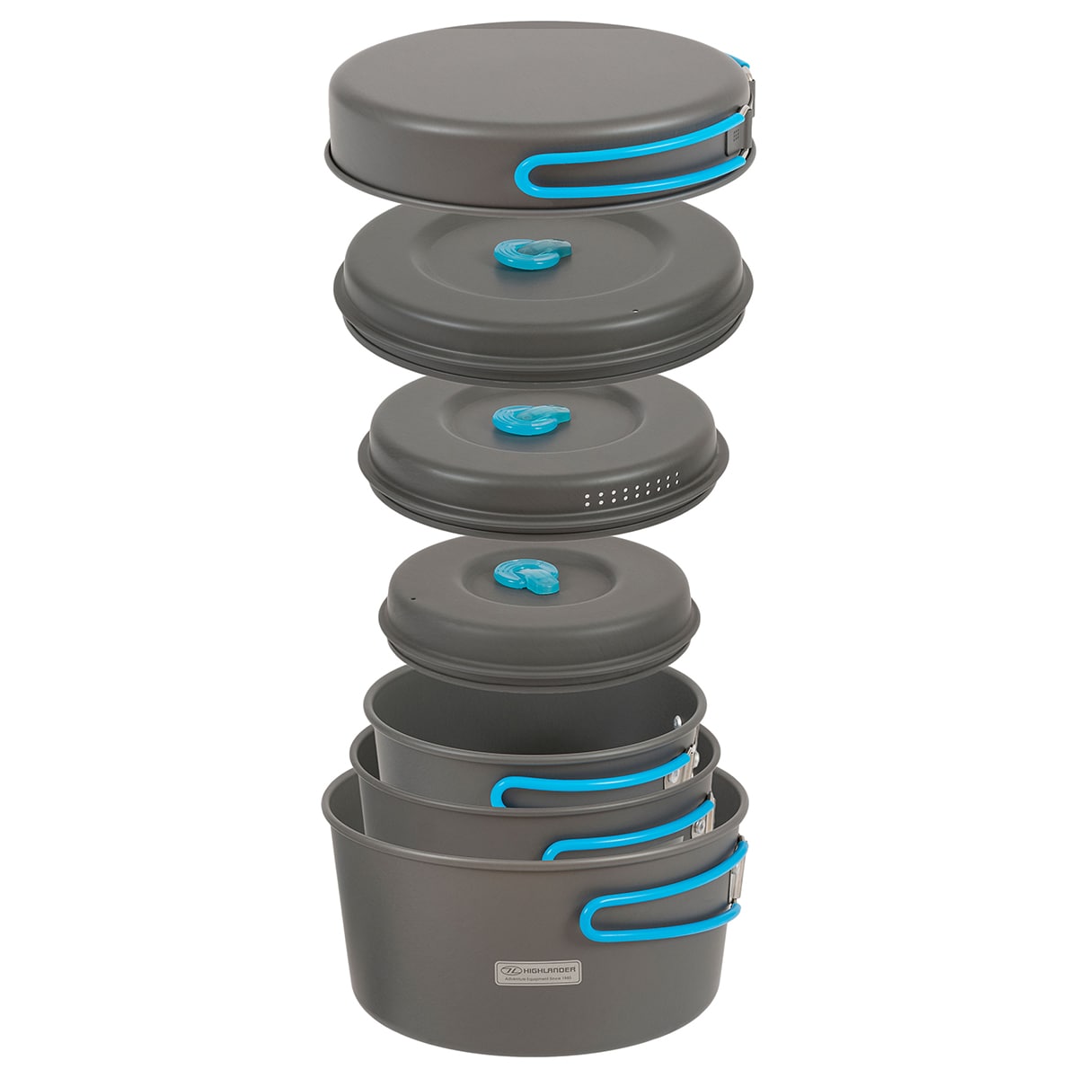 Highlander Outdoor Vertex Family 4-piece tourist cookware set