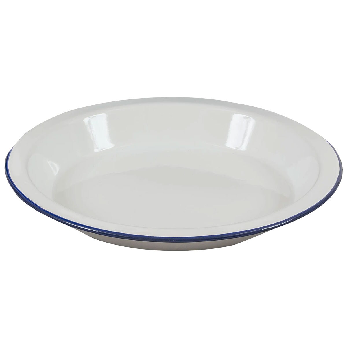 Highlander Outdoor Vintage Enamel Deep Plate - White