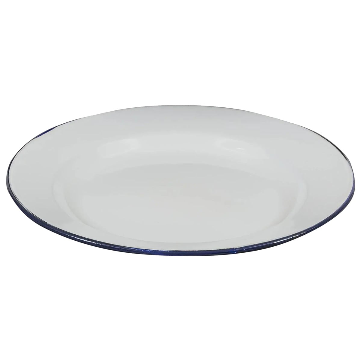 Highlander Vintage Camping Steel Plate 25 cm - White