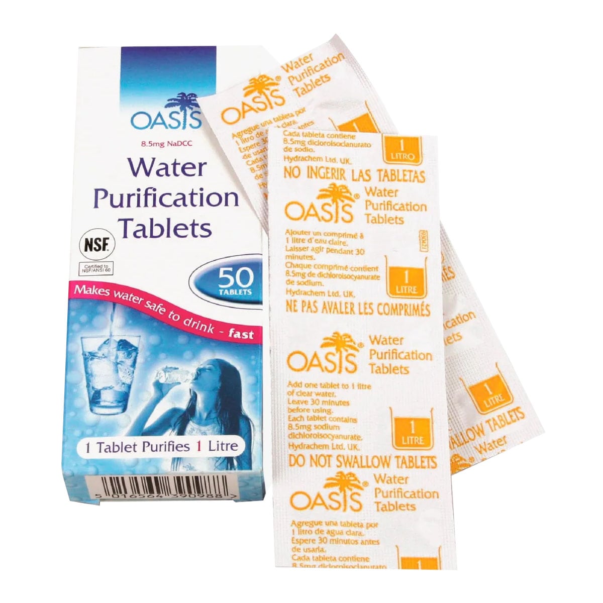 Highlander Outdoor Oasis Water Purification Tablets - 50 pcs.