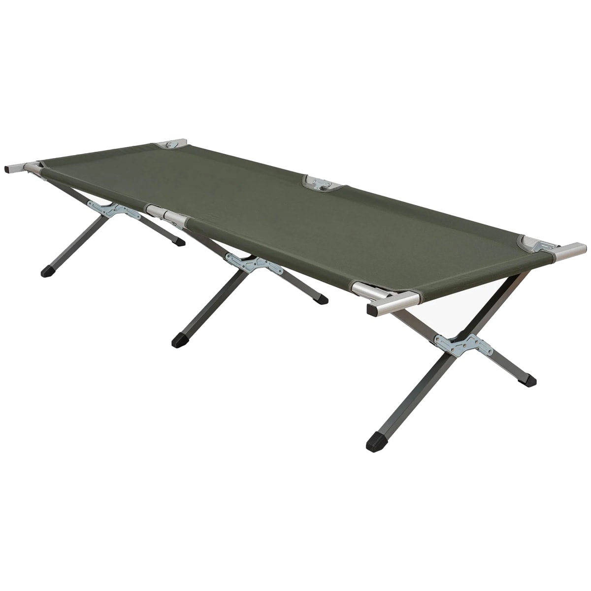 Highlander Outdoor Aluminium Field Bed Olive - 190 x 64 cm