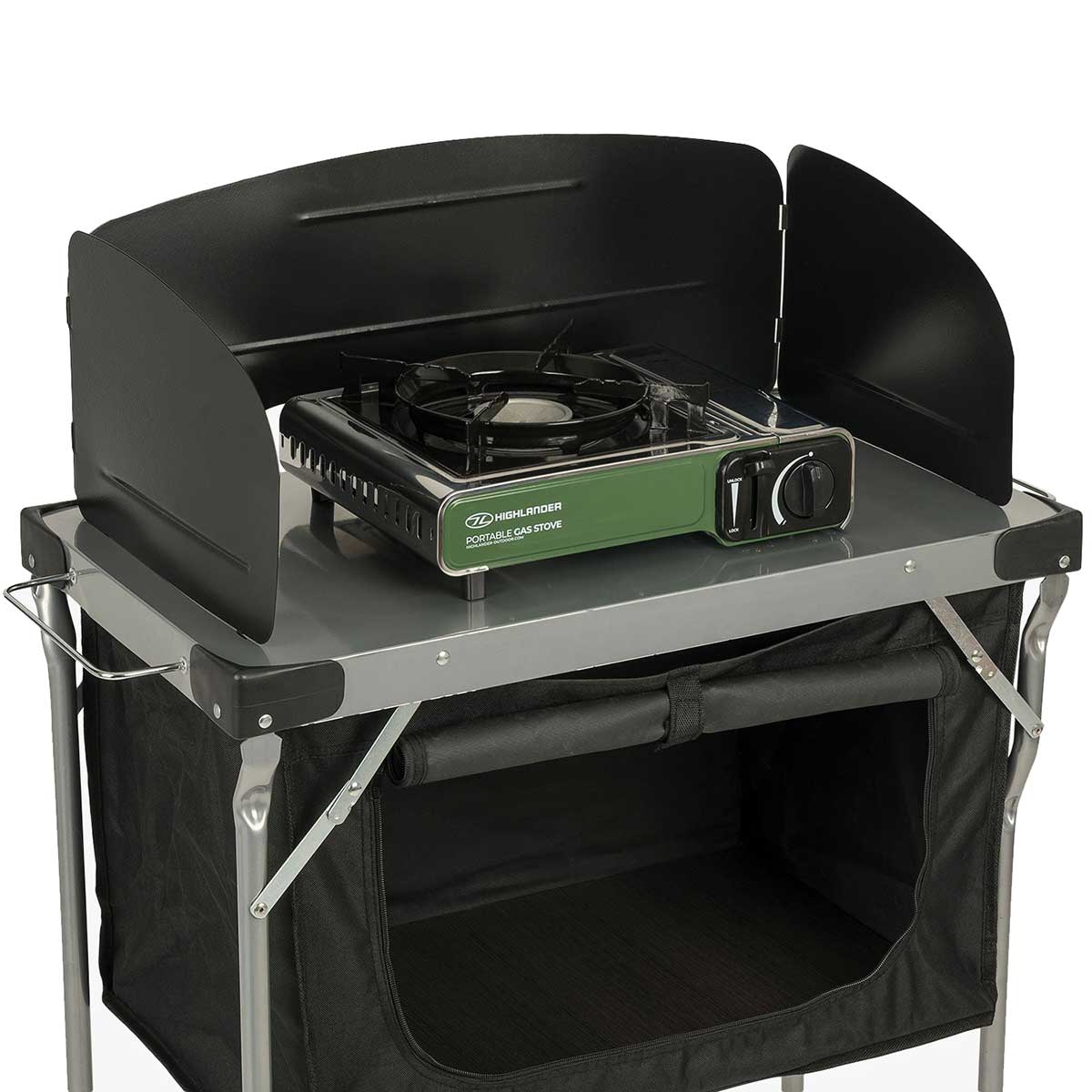 Highlander Outdoor Folding camping cabinet for stove