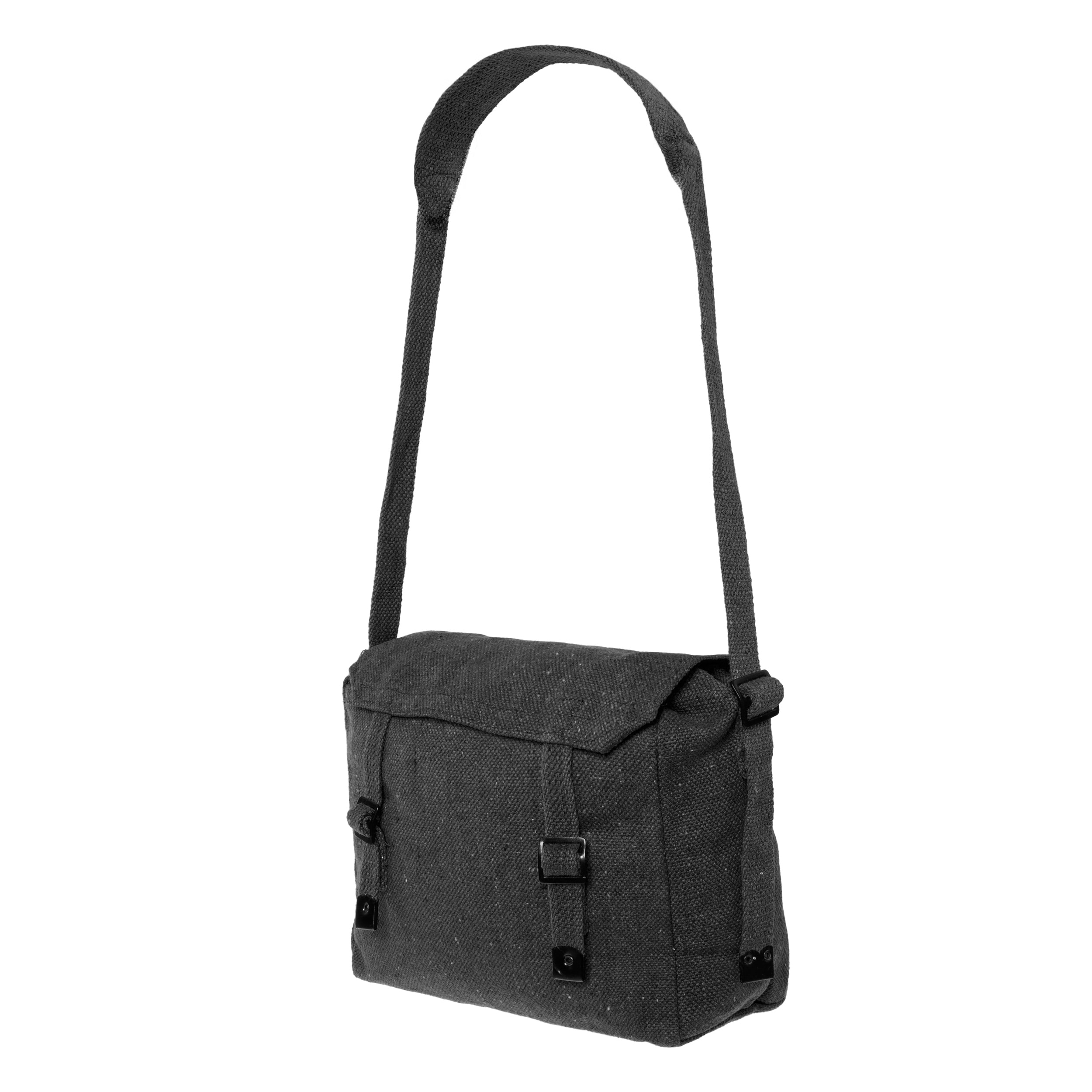 Highlander Outdoor Webbing Haversack Bag - Black