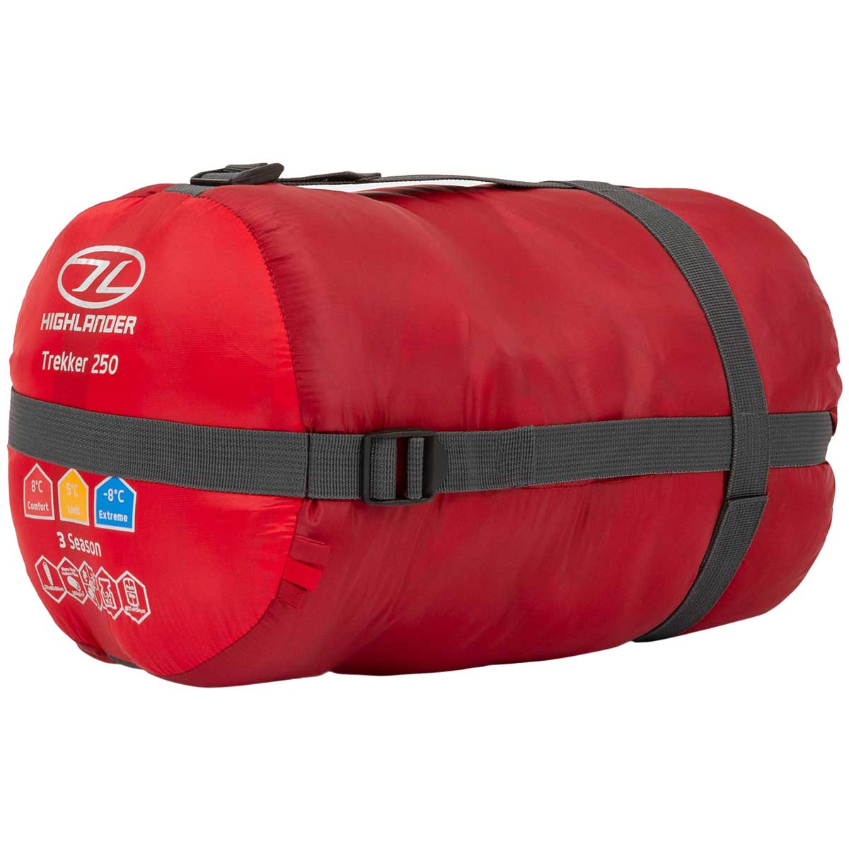 Highlander Outdoor Trekker Mummy 250 Sleeping bag - Red