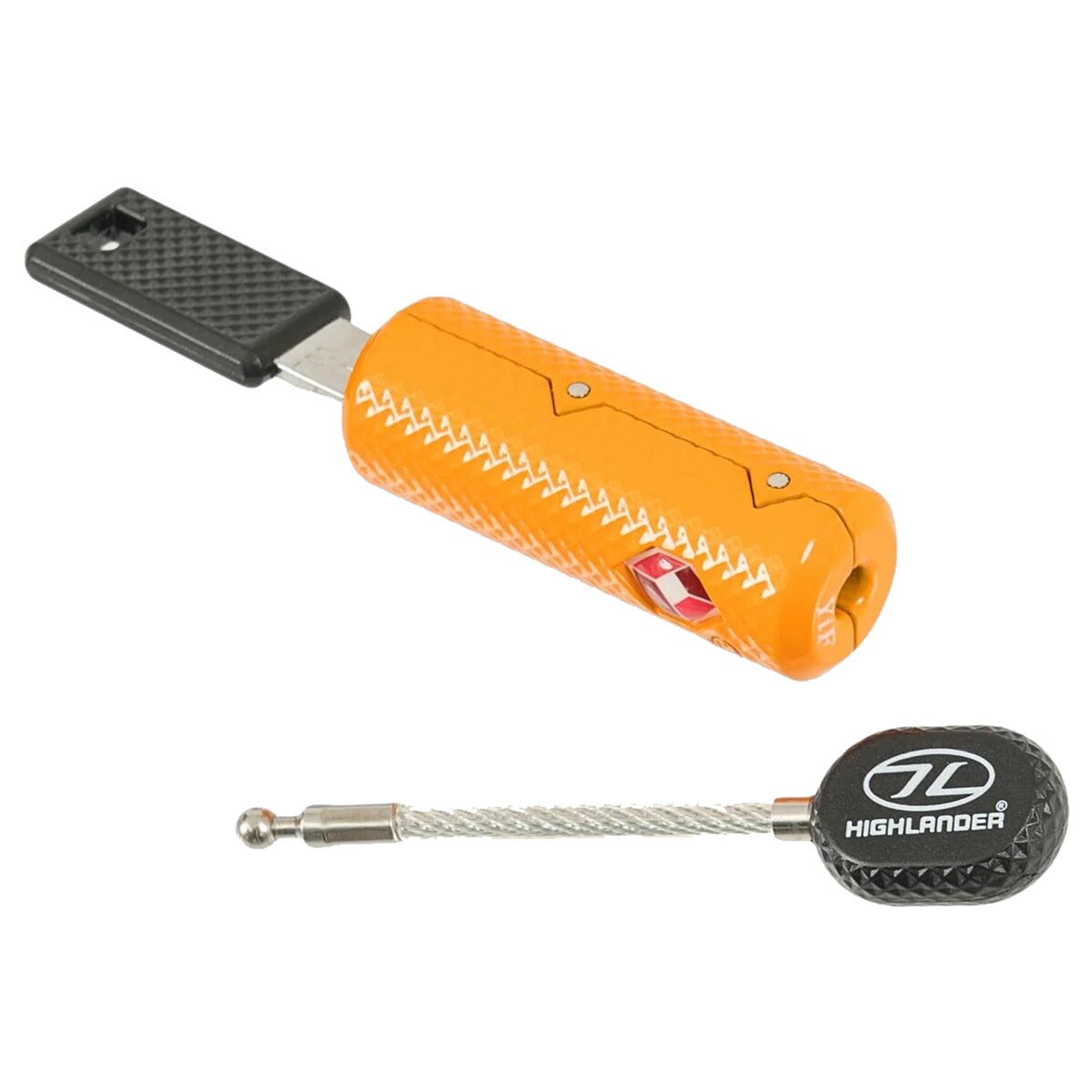 Highlander TSA Barrel Zip Key Lock - Orange