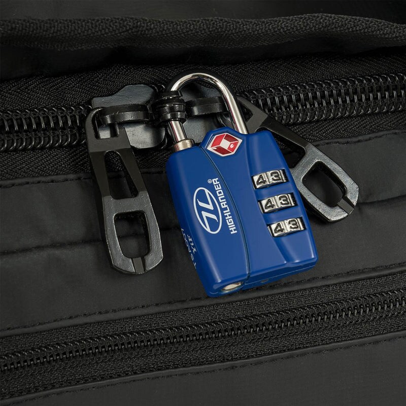 Highlander Outdoor TSA Alert Combination Lock- Blue