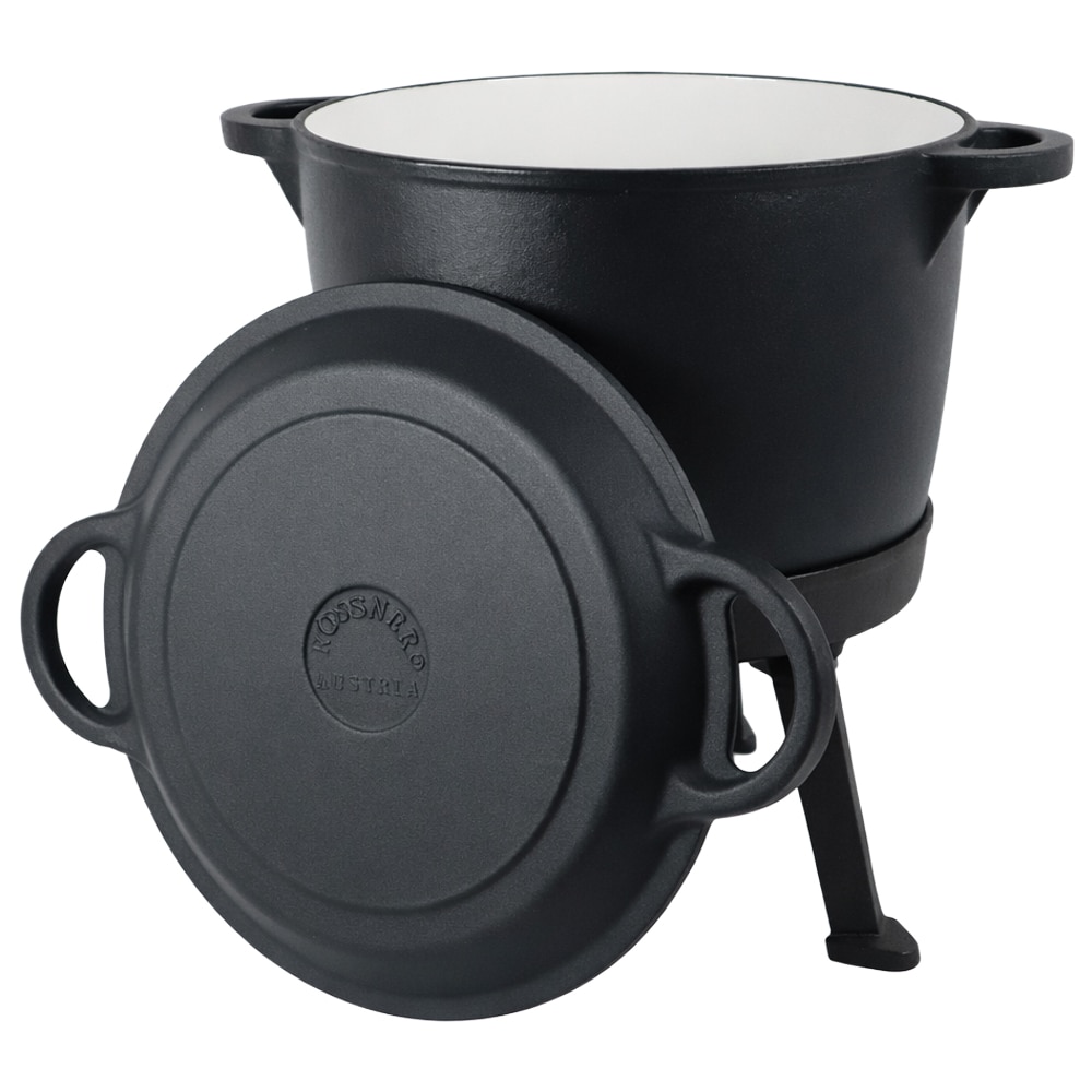 Rossner 3in1 iron enamelled cauldron 12 l