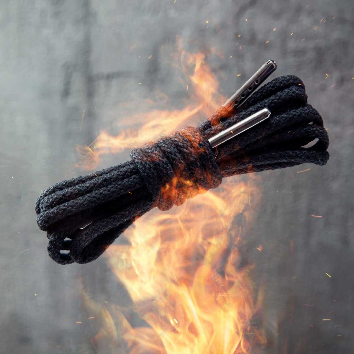 Worker Walker XTR Pro round laces 110 cm - Black