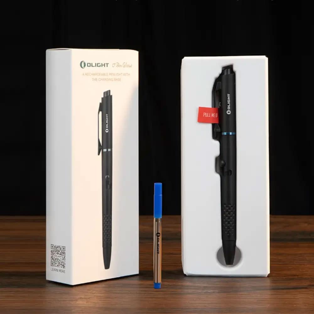 Olight O'Pen Glow Black Pen Flashlight - 120 lumens