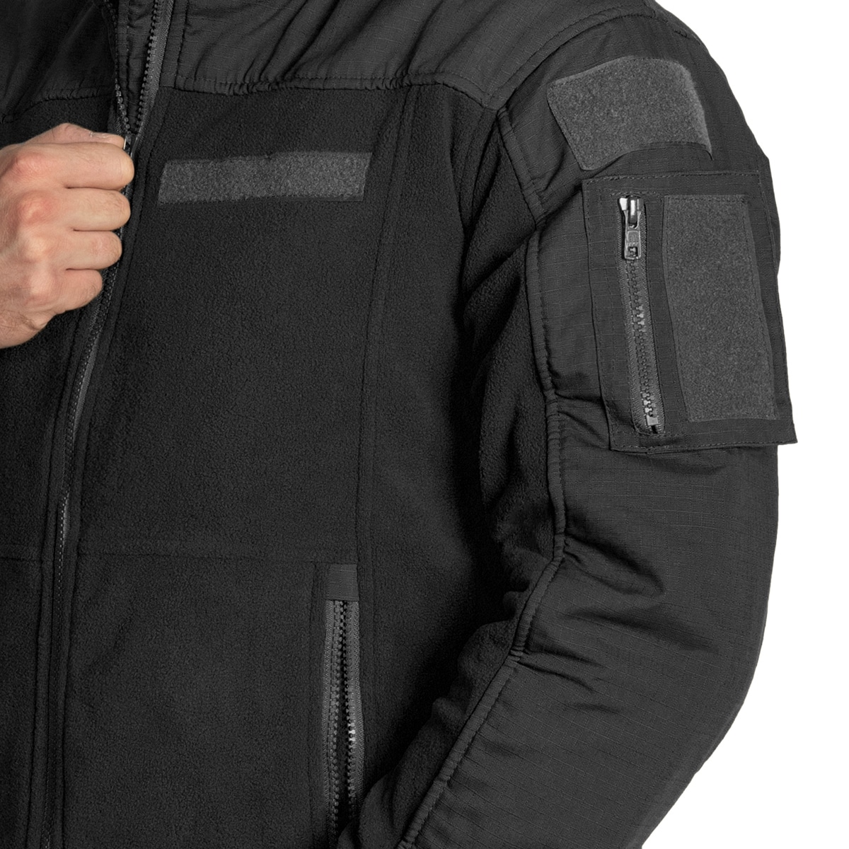 MFH Combat Fleece Jacket - Black